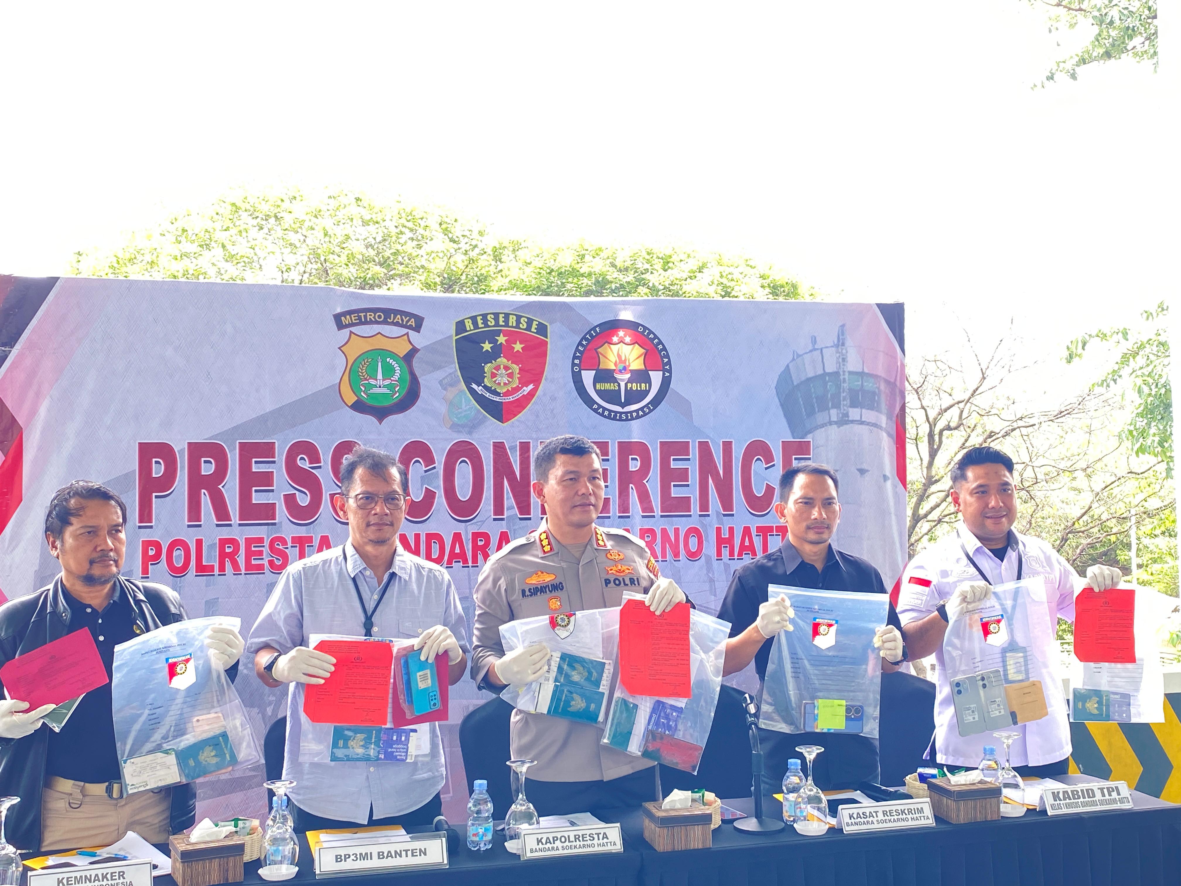 Kolaborasi Dengan Polresta Bandara Soekarno Hatta, BP3MI Banten dan Imigrasi Gagalkan 7 Tersangka Penempatan Nonprosedural